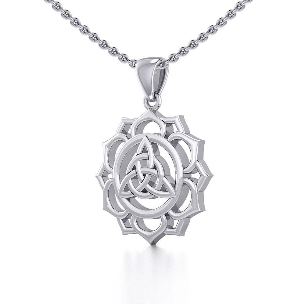 Triquetra Chakra Silver Pendant TPD5669