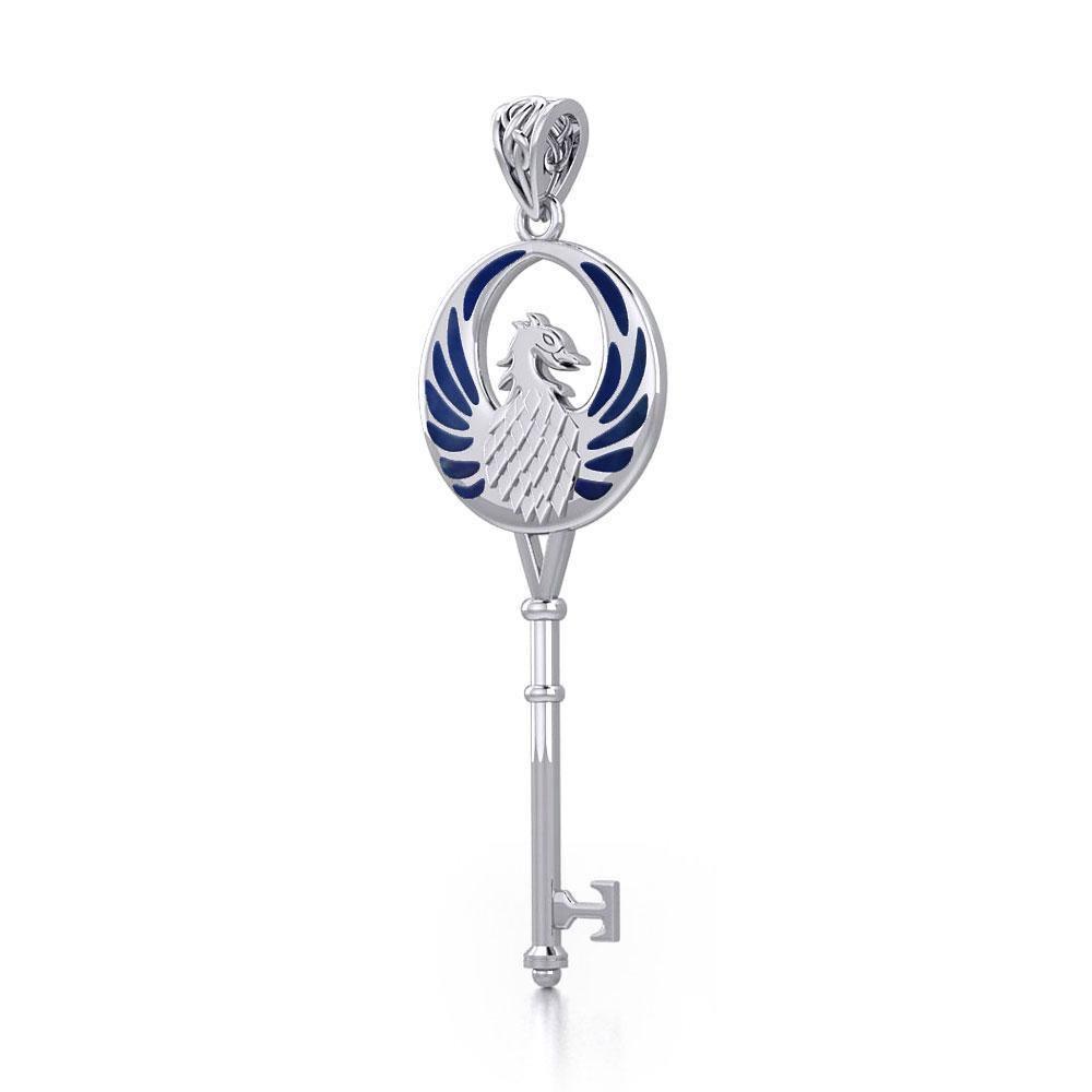Phoenix Spiritual Enchantment Key Silver Pendant TPD5685