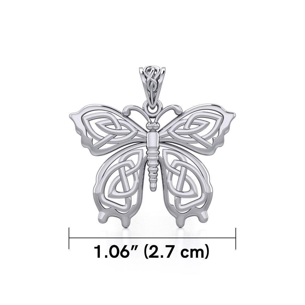 Celtic Butterfly Silver Pendant TPD5688