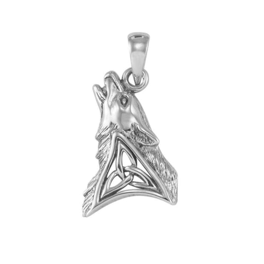 Celtic Howling Wolf Silver Pendant TPD5717 - peterstone.dropshipping