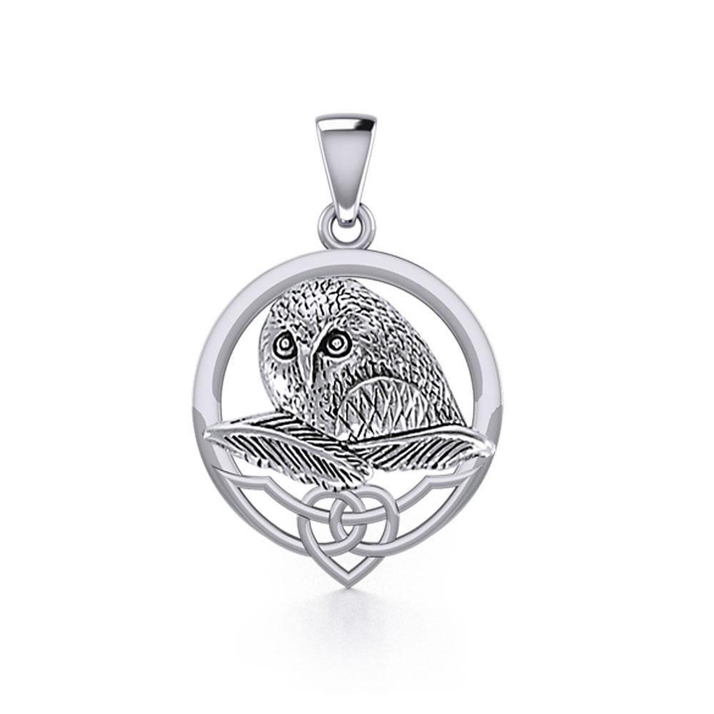 Celtic Owl Silver Pendant TPD5718