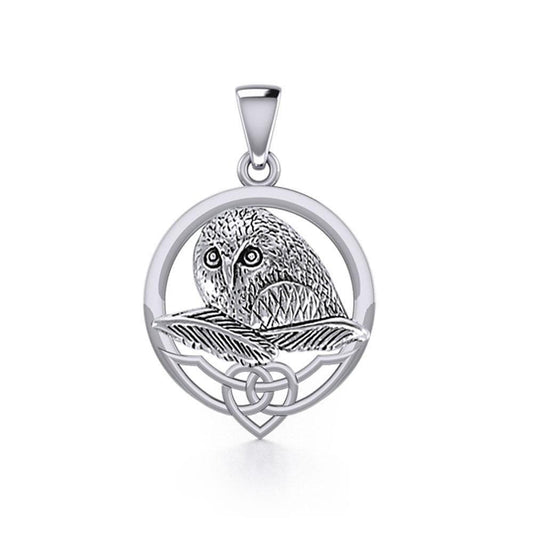 Celtic Owl Silver Pendant TPD5718