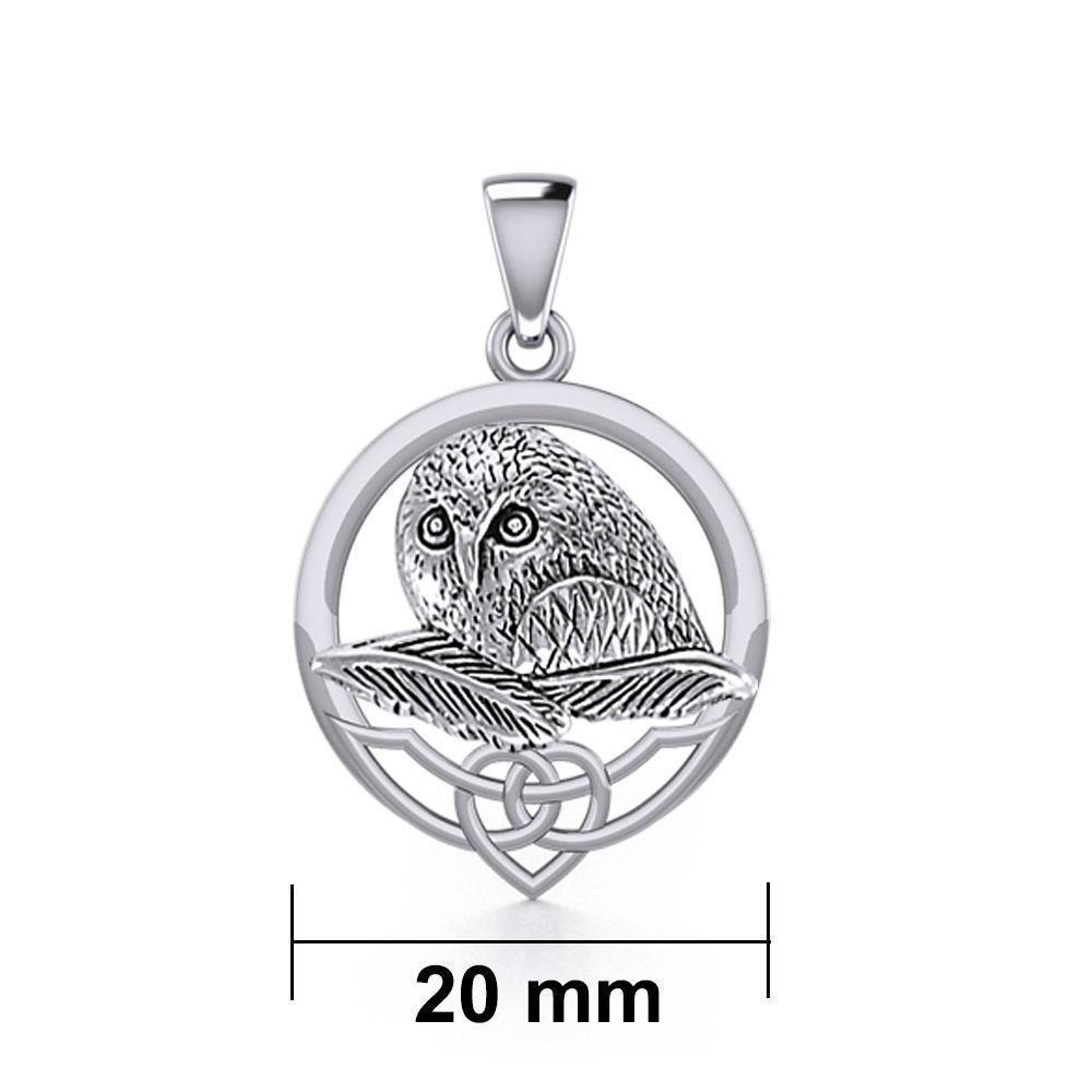 Celtic Owl Silver Pendant TPD5718