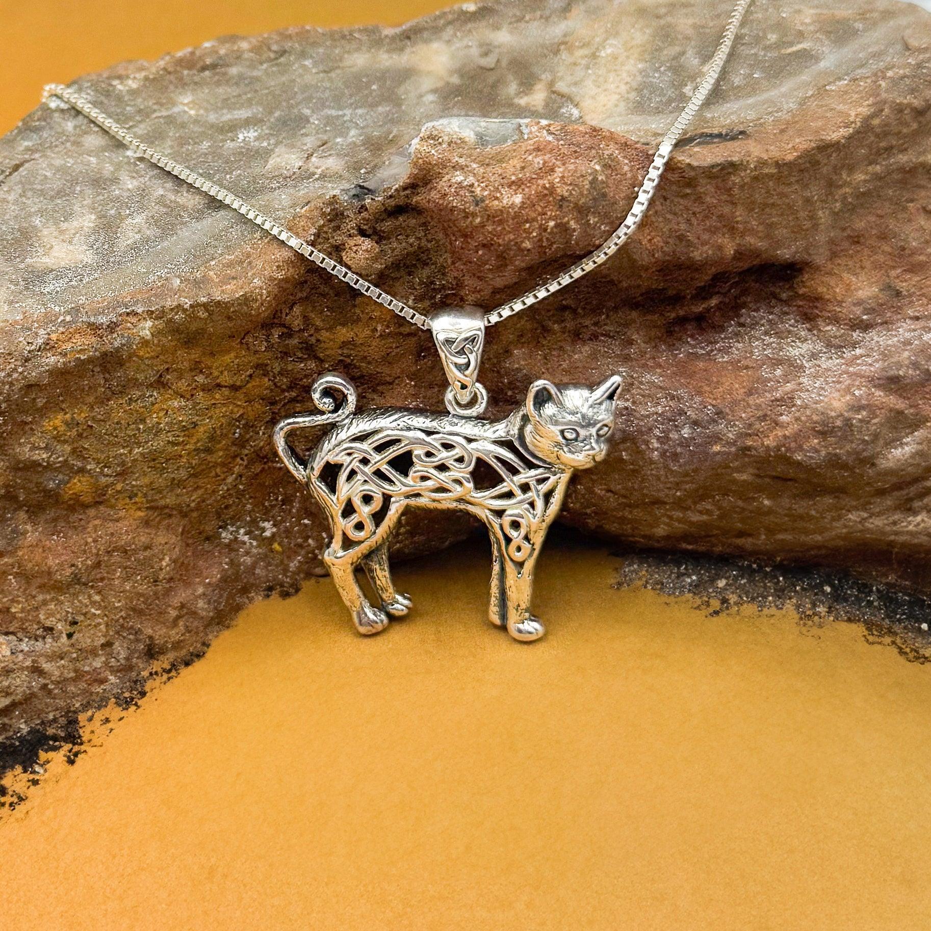 Celtic Cat Pendant TPD5737 - peterstone.dropshipping