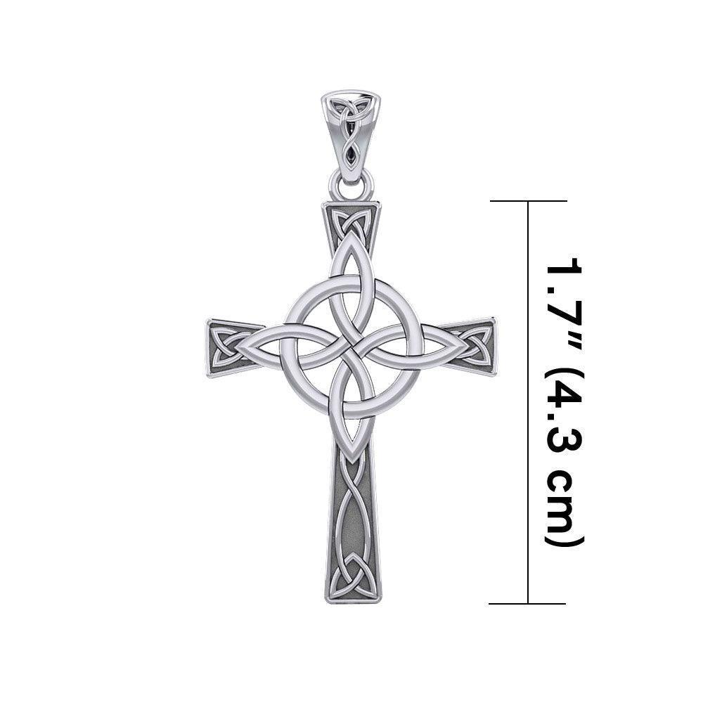 Celtic Cross with Four Point Knot Silver Pendant TPD5811