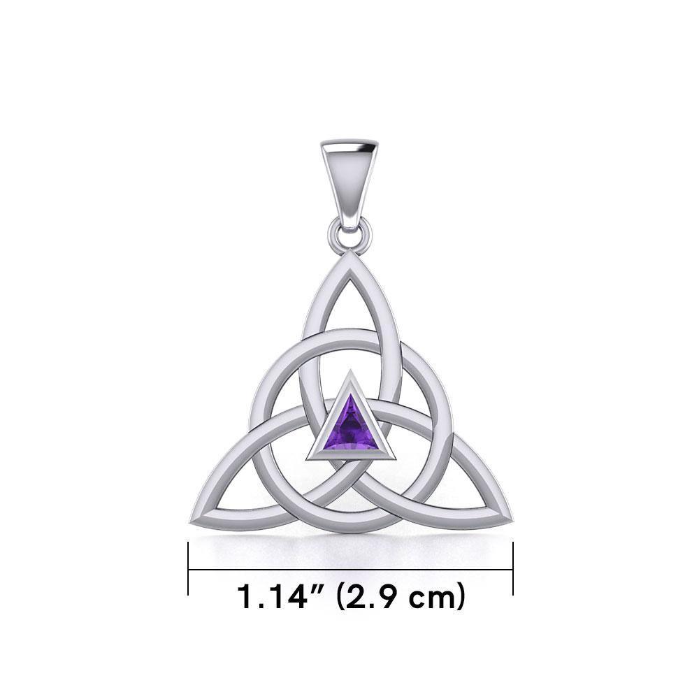 Celtic Triquetra Recovery Pendant with Gemstone TPD5837