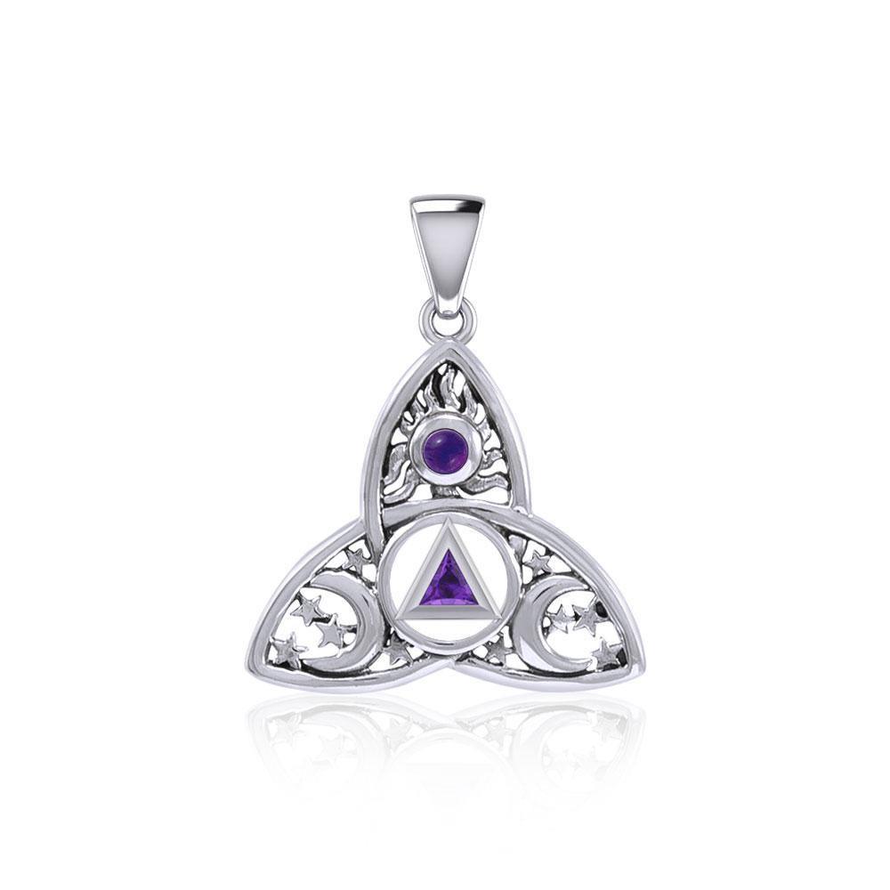 Celtic Trinity Recovery Pendant with Gemstone TPD5842