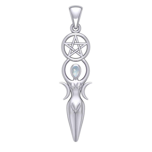 Goddess Silver Pendant with Gemstone TPD5860