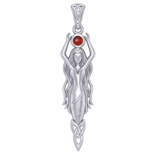 Goddess Brigid Silver pendant with Gem TPD5889
