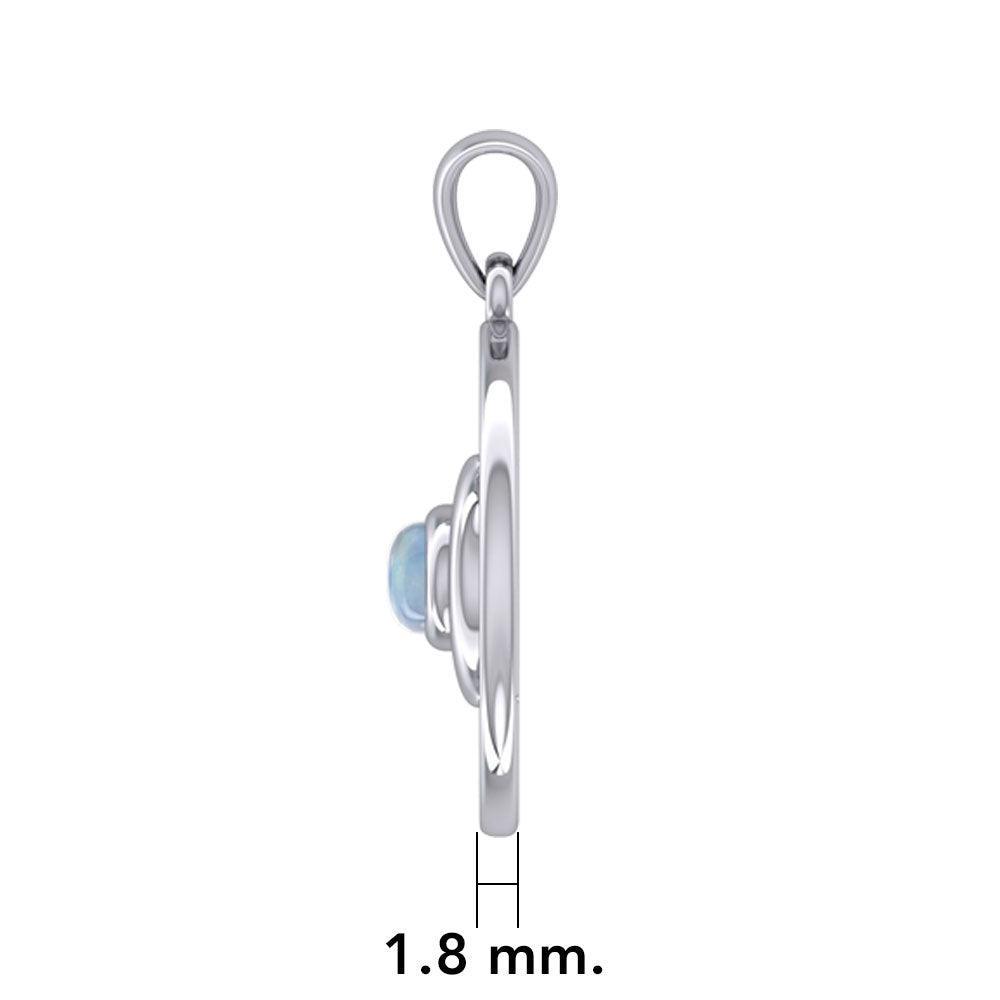 Triple Goddess Silver Pendant with Gemstone TPD5969