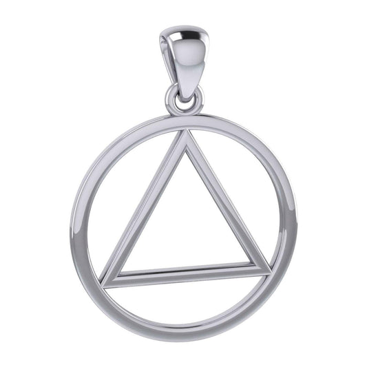 Large AA Symbol Silver Pendant TPD6003