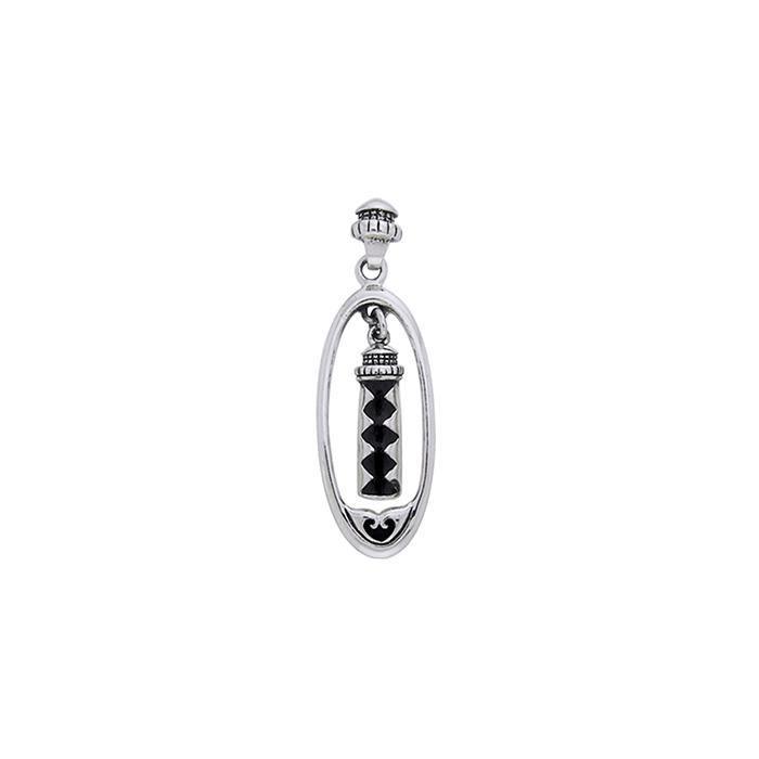Mediterrean Lighthouse Sterling Silver Pendant TPD601