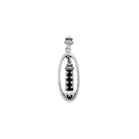 Mediterrean Lighthouse Sterling Silver Pendant TPD601