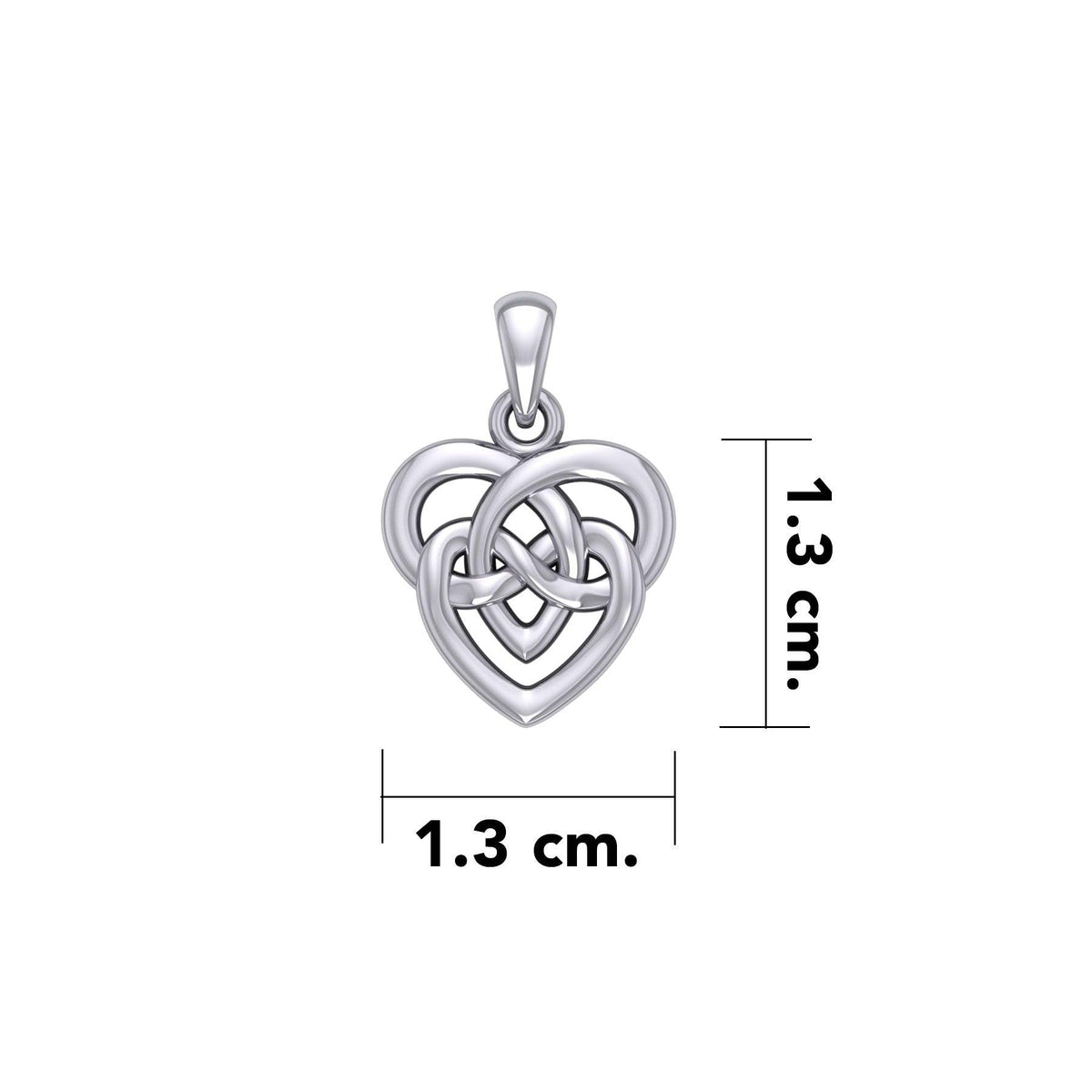 Celtic Infinity Knotwork Heart Sterling Silver Pendant TPD6020