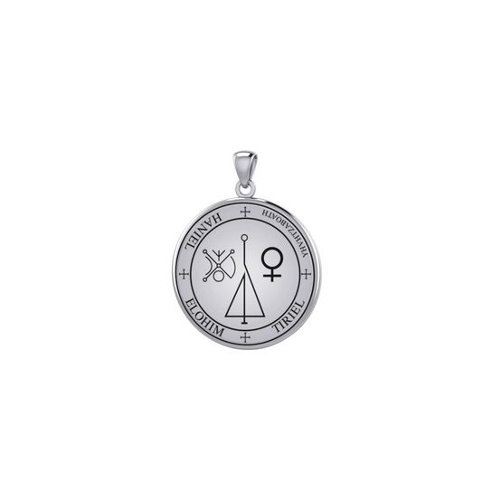 Sigil of the Archangel HANIEL Small Sterling Silver Pendant TPD6022