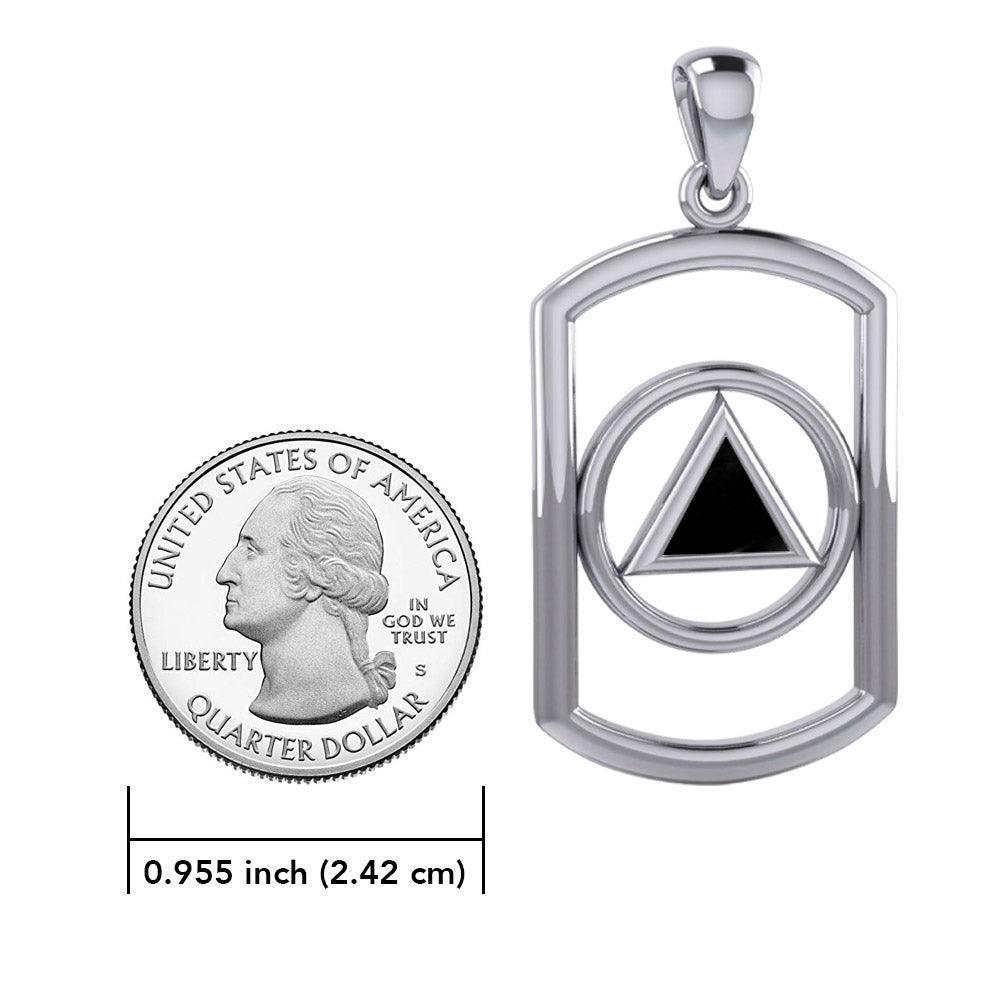 Recovery Silver Pendant with Stone TPD6048