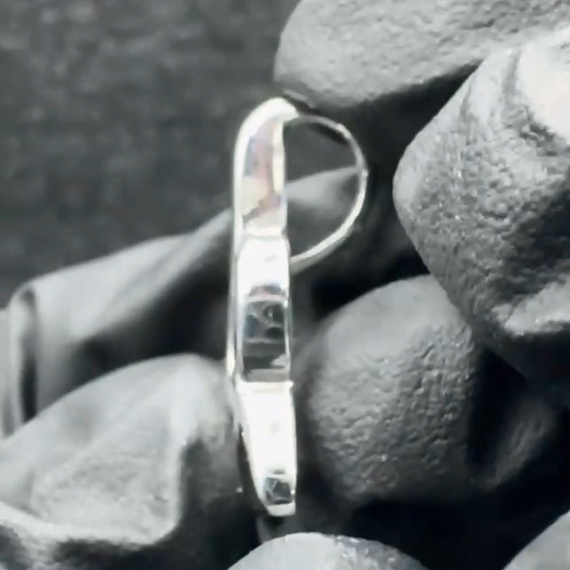 Whale Tail And Heart Silver Pendant TPD6057