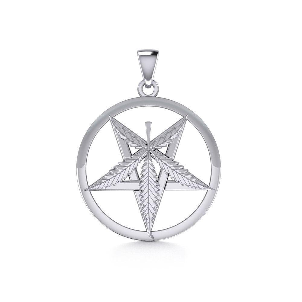 Oberon Zell Greenleaf Inverted Pentagram Silver Pendant TPD6115