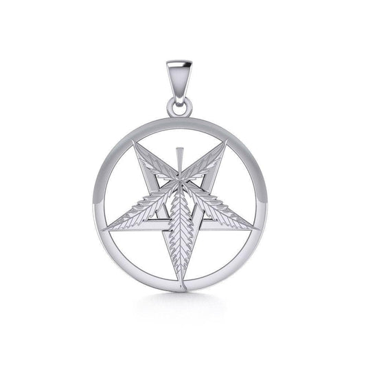Oberon Zell Greenleaf Inverted Pentagram Silver Pendant TPD6115