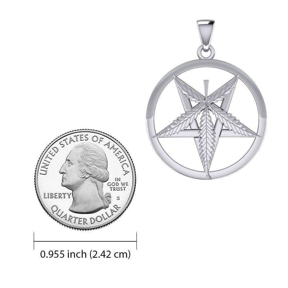 Oberon Zell Greenleaf Inverted Pentagram Silver Pendant TPD6115