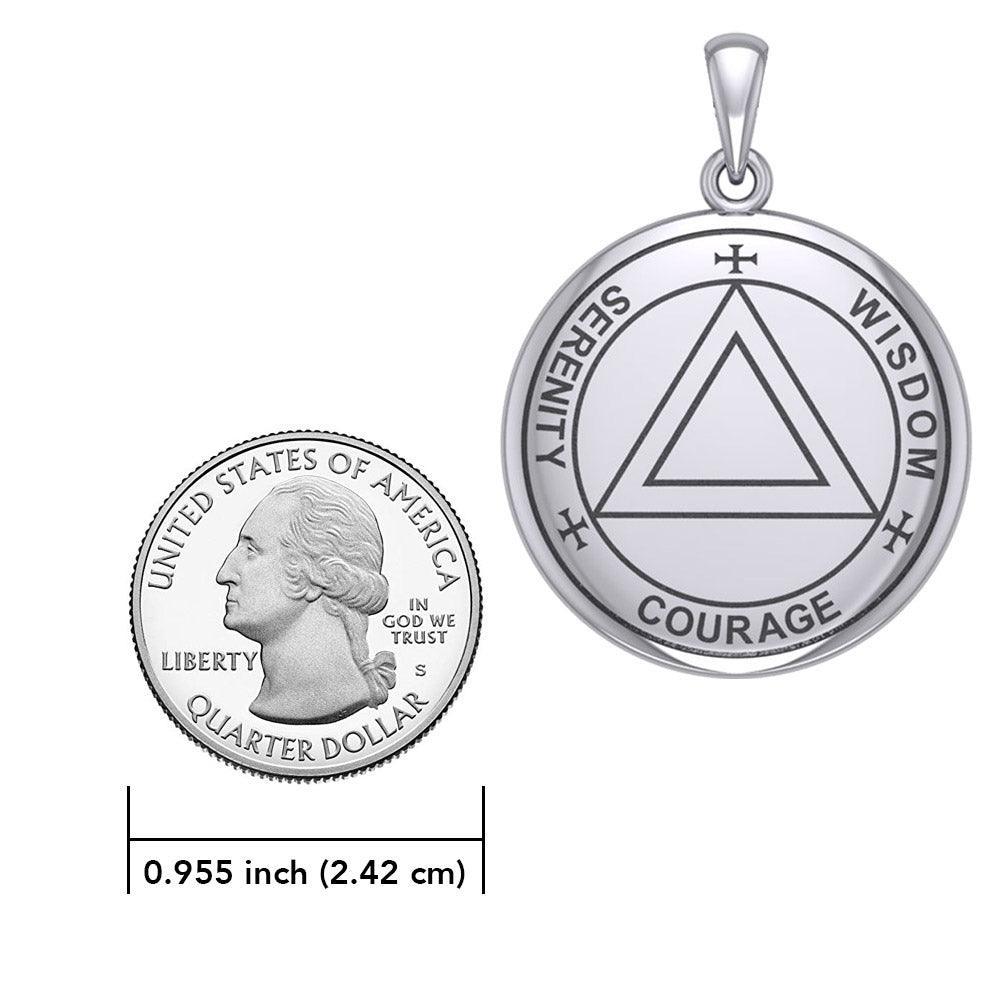 Sigil Seal of The AA Recovery Silver Necklace TNC558