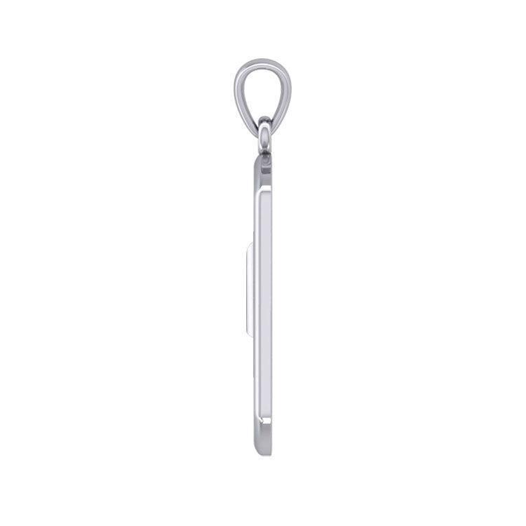 Rectangle Silver Pendant with Inlay Stone in NA Symbol Shape TPD6165