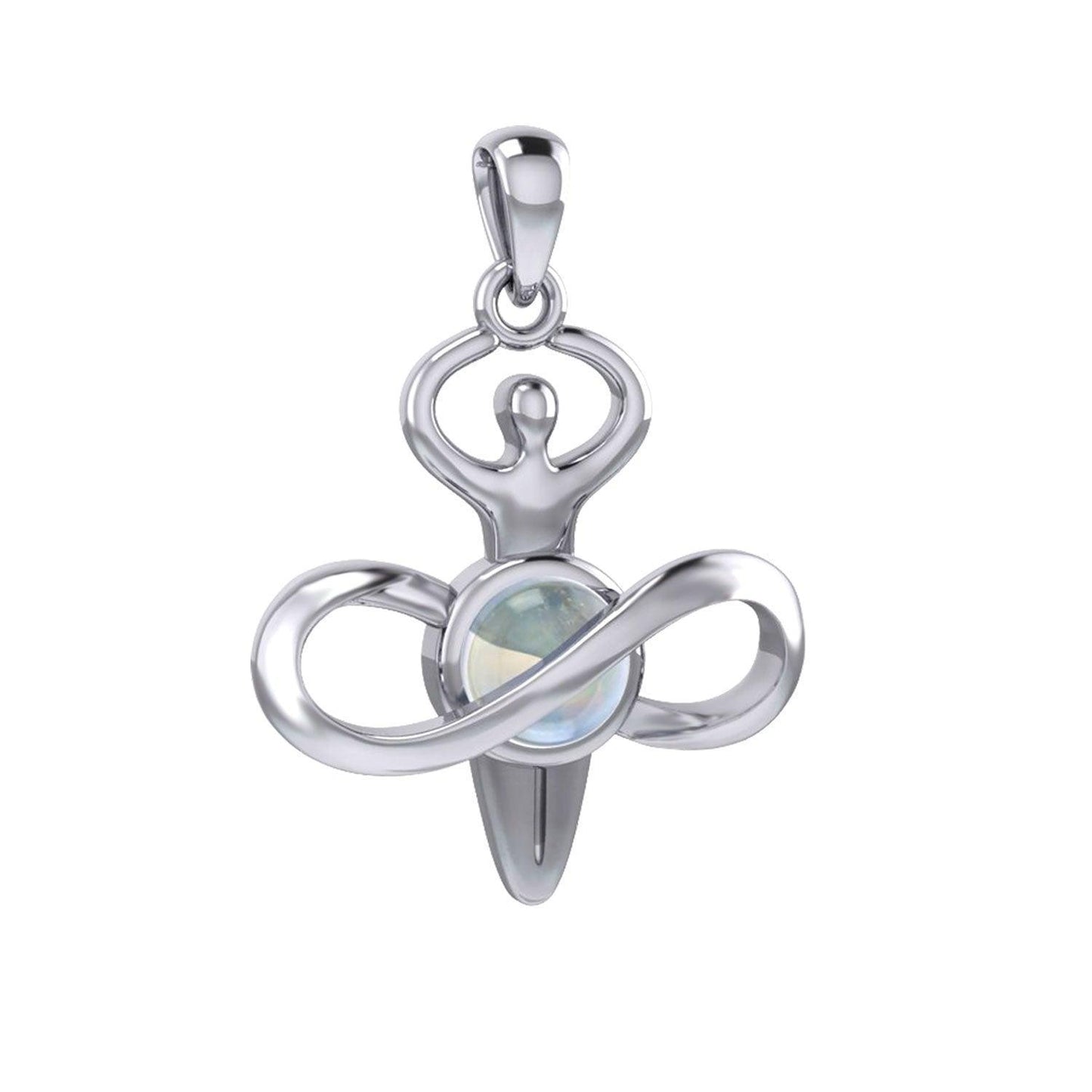 Peter Stone Eternal Light of Goddess Silver Pendant with Gem TPD6176