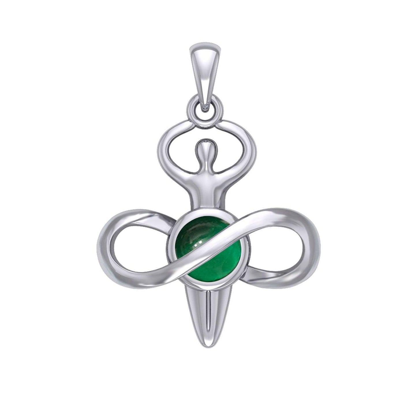 Peter Stone Eternal Light of Goddess Silver Pendant with Gem TPD6176
