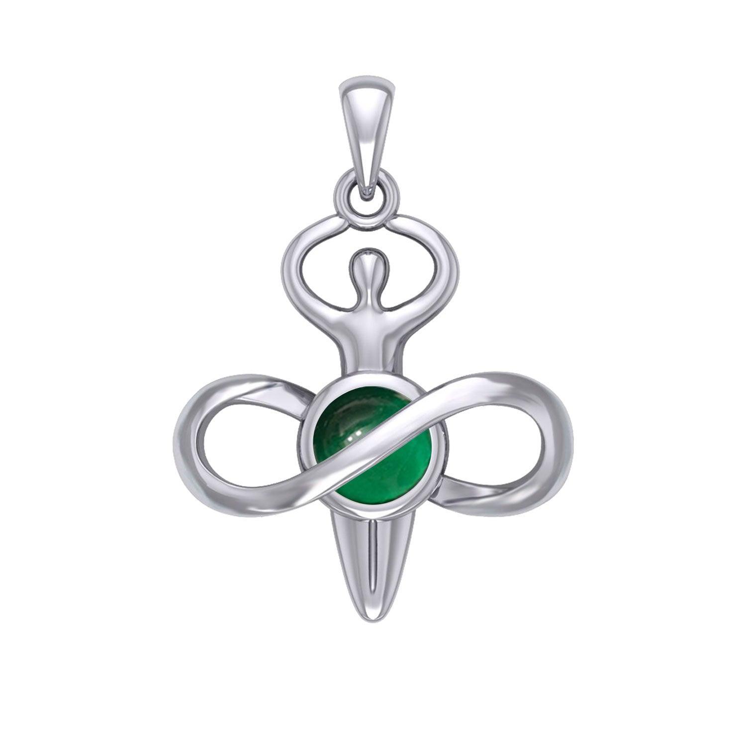 Peter Stone Eternal Light of Goddess Silver Pendant with Gem TPD6176