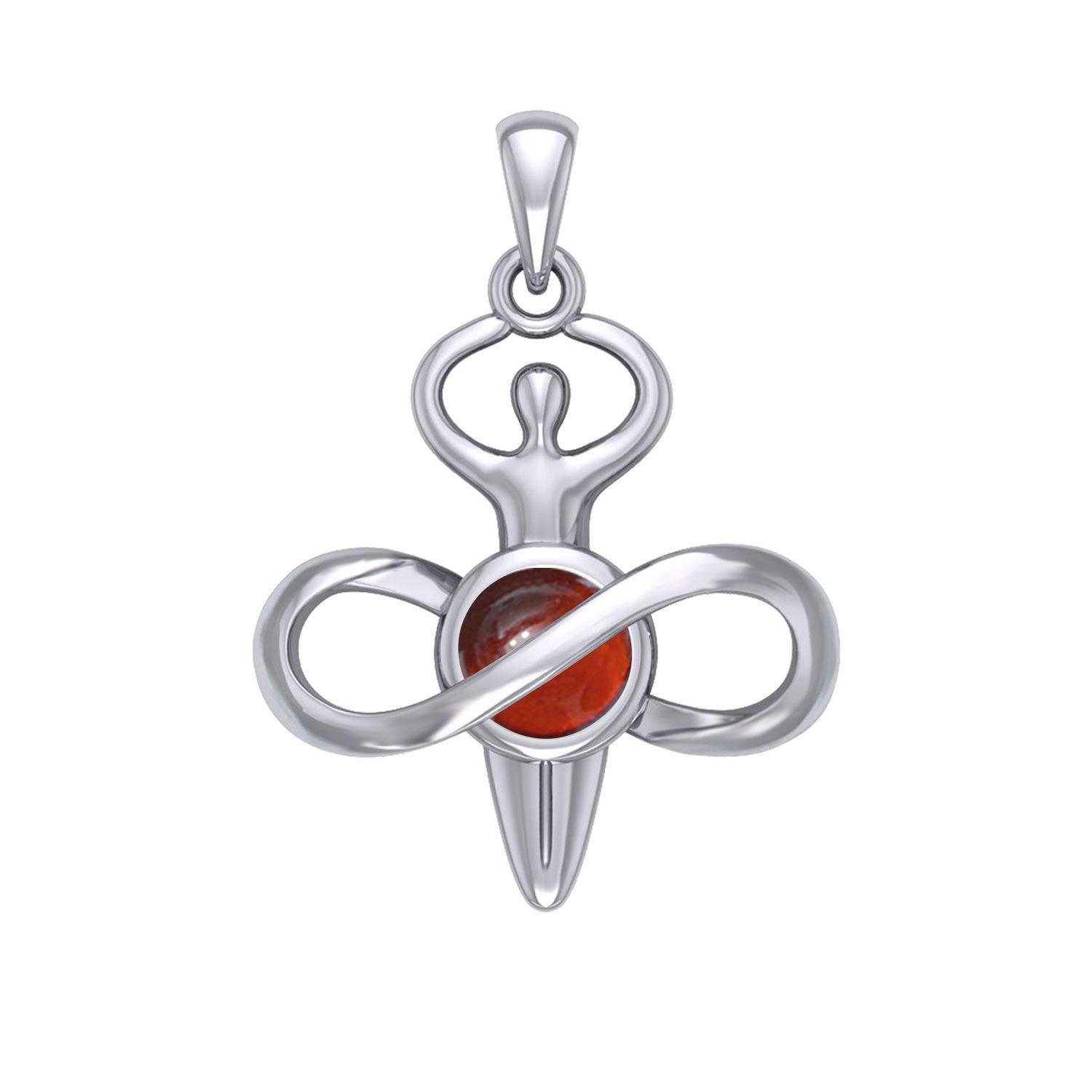 Peter Stone Eternal Light of Goddess Silver Pendant with Gem TPD6176