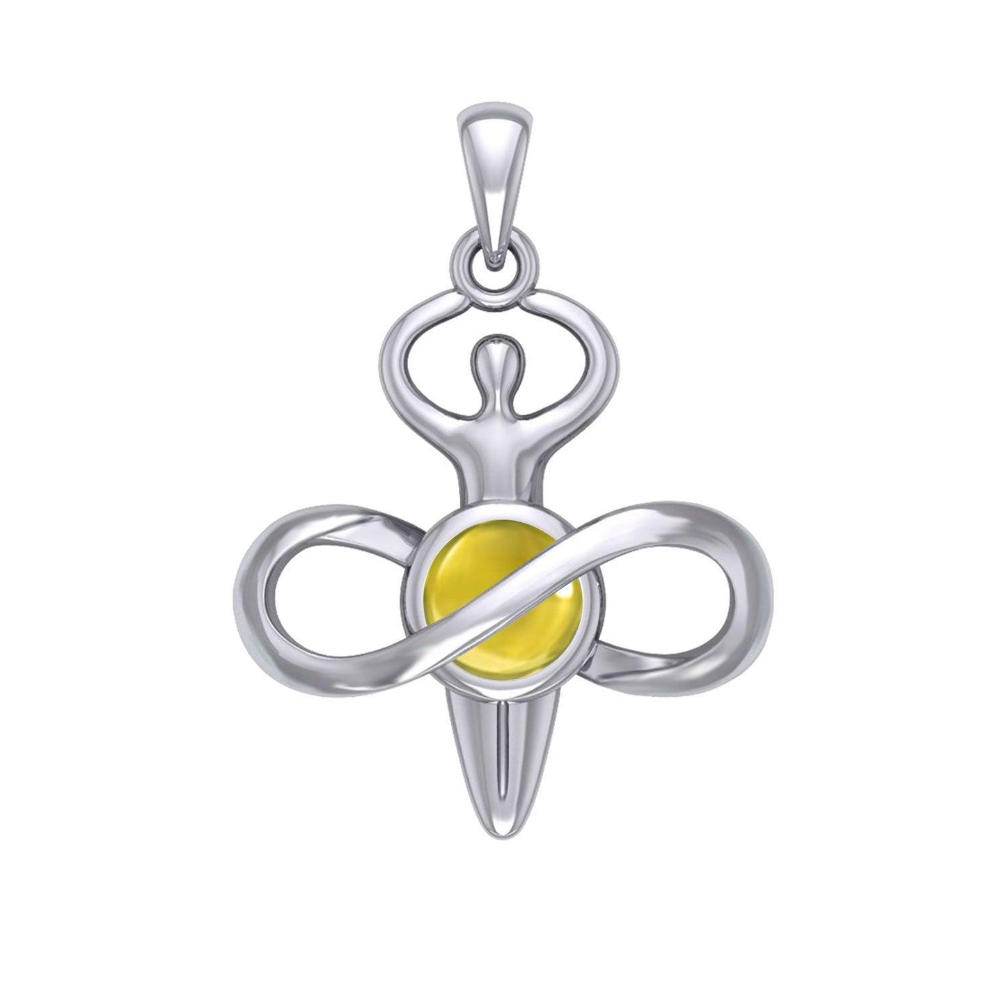 Peter Stone Eternal Light of Goddess Silver Pendant with Gem TPD6176