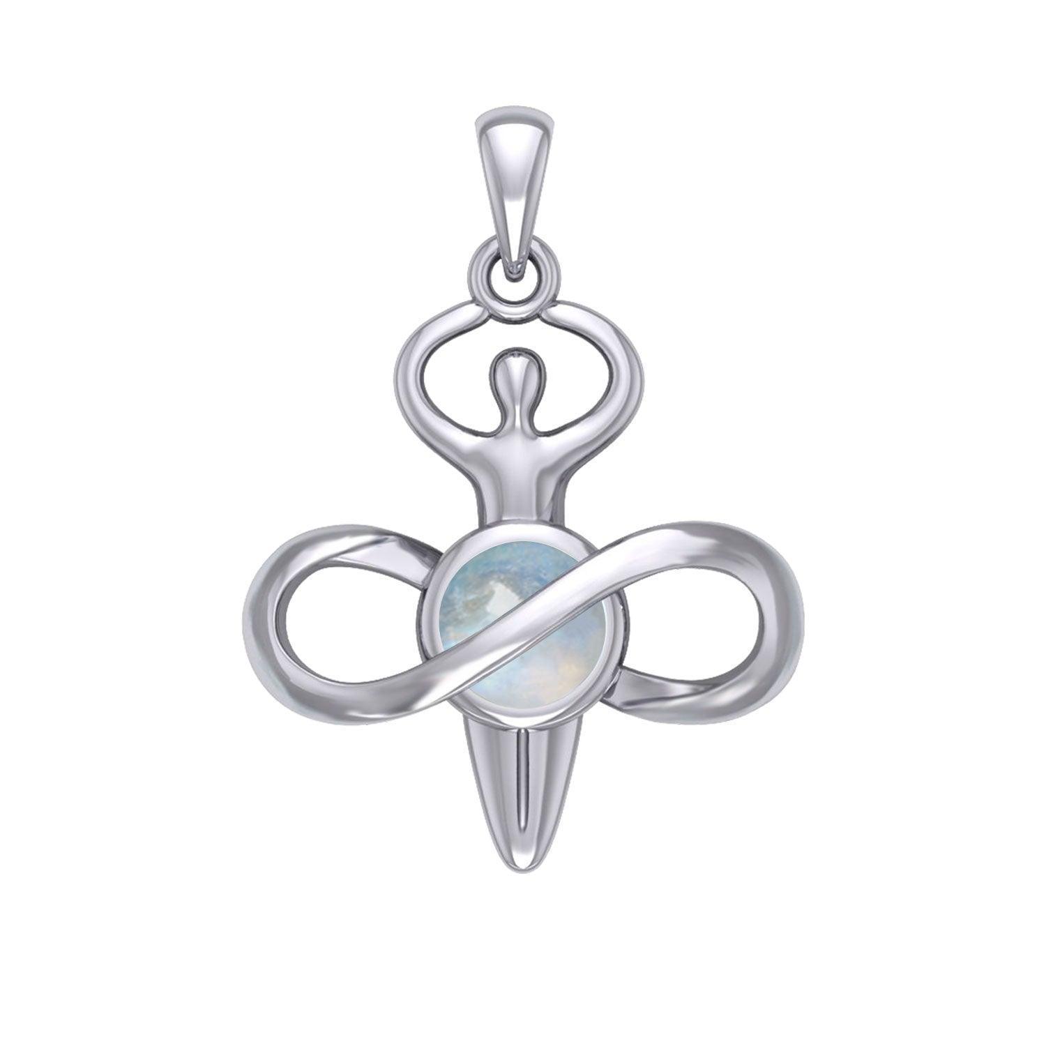 Peter Stone Eternal Light of Goddess Silver Pendant with Gem TPD6176