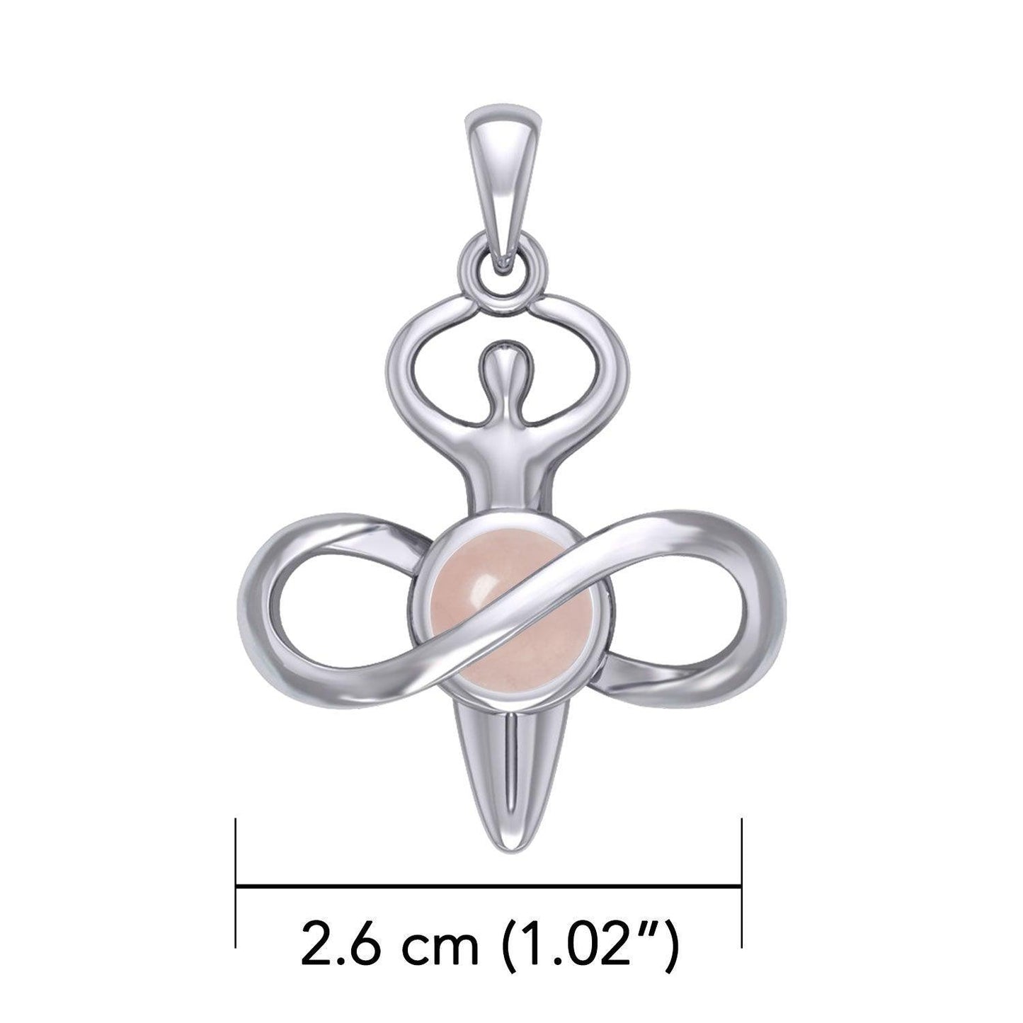 Peter Stone Eternal Light of Goddess Silver Pendant with Gem TPD6176