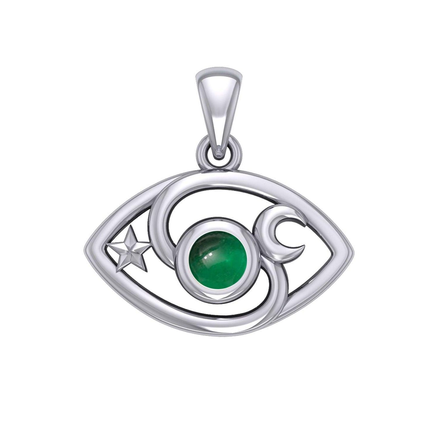 The Peter Stone Eye of God Silver Pendant with Gem TPD6177