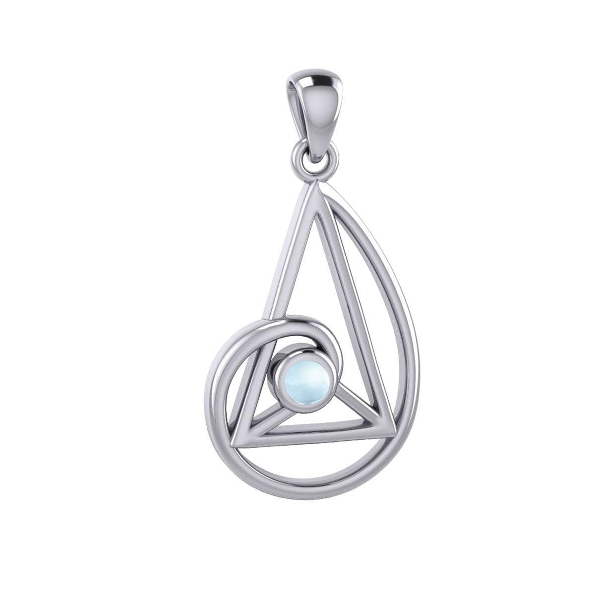 Peter Stone Golden Ratio Silver Pendant with Gemstone TPD6178 - peterstone.dropshipping