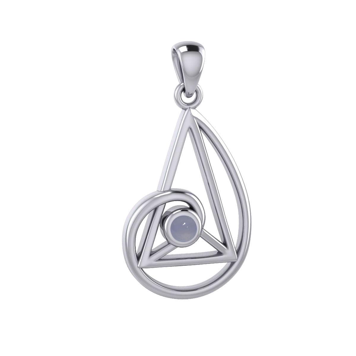Peter Stone Golden Ratio Silver Pendant with Gemstone TPD6178 - peterstone.dropshipping