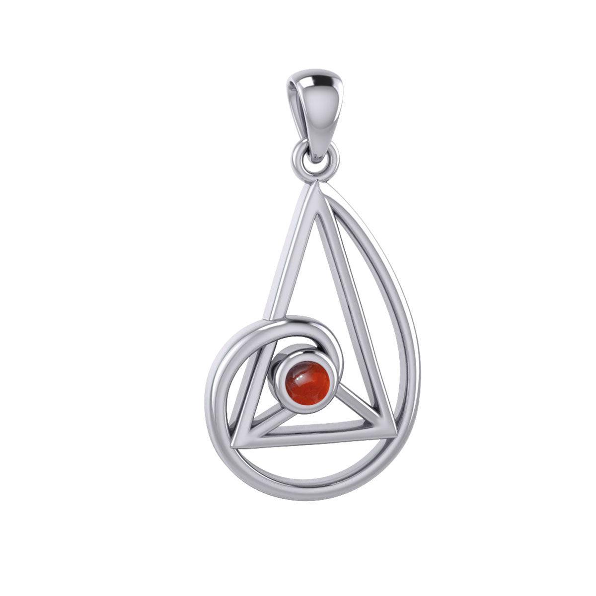 Peter Stone Golden Ratio Silver Pendant with Gemstone TPD6178 - peterstone.dropshipping