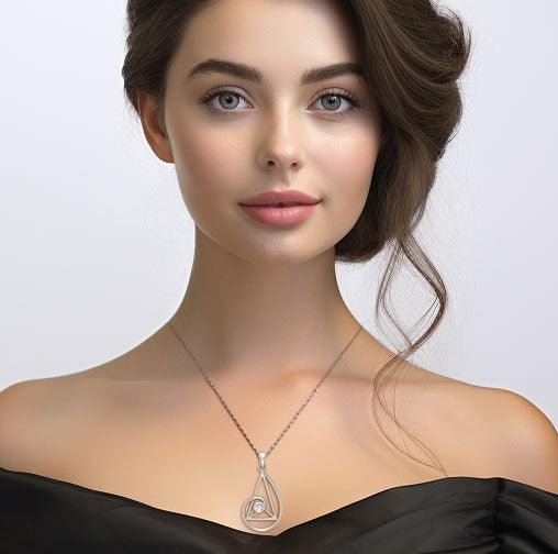 Peter Stone Golden Ratio Silver Pendant with Gemstone TPD6178 - peterstone.dropshipping