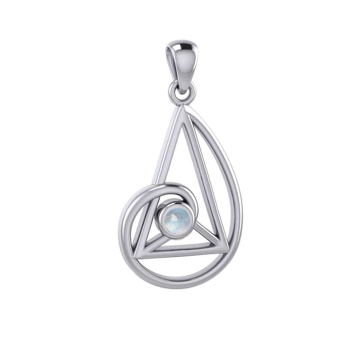 Peter Stone Golden Ratio Silver Pendant with Gemstone TPD6178 - peterstone.dropshipping