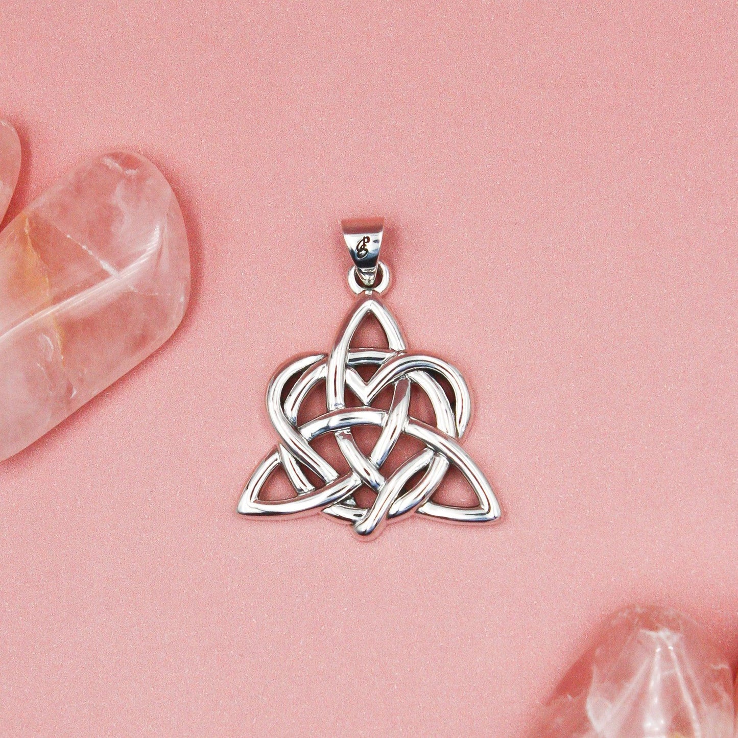 Elegance: Sterling Silver Enchanted Magic Celtic Triquetra Heart Pendant - TPD6195 by Peter Stone - peterstone.dropshipping