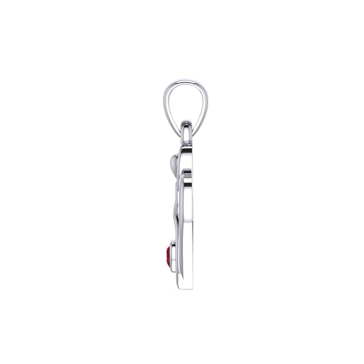 Gemstone Elegance Eternal Goddess Love Sterling Silver Immortal Love Pendant by Peter Stone TPD6204