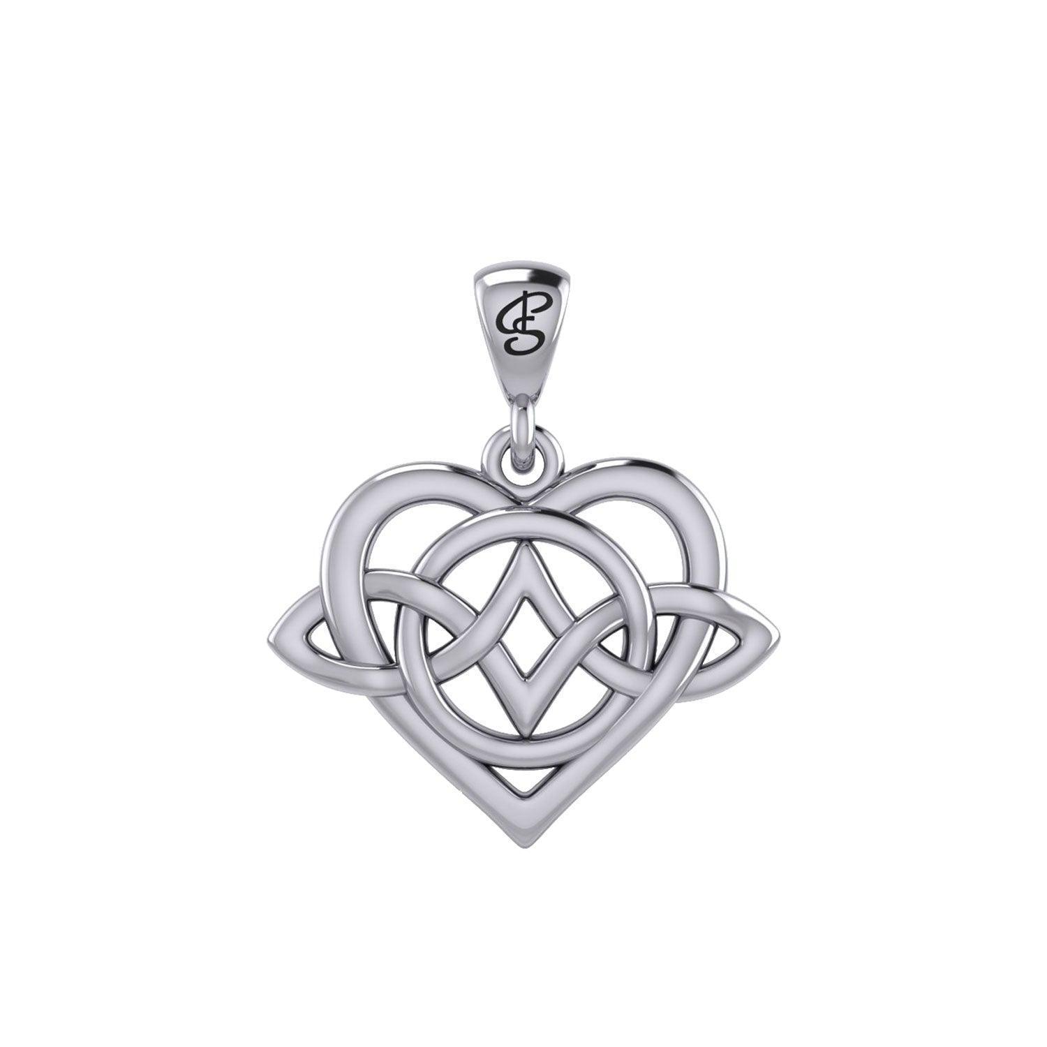 Celtic Symbol of everlasting love Eternal Love Sterling Silver Pendant – Timeless Symbol of Love and Devotion by Peter Stone Jewelry TPD6214