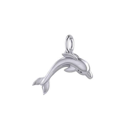 Oceanic Bonds Sterling Silver Friendly Dolphins Pendant by Peter Stone TPD6223 - peterstone.dropshipping