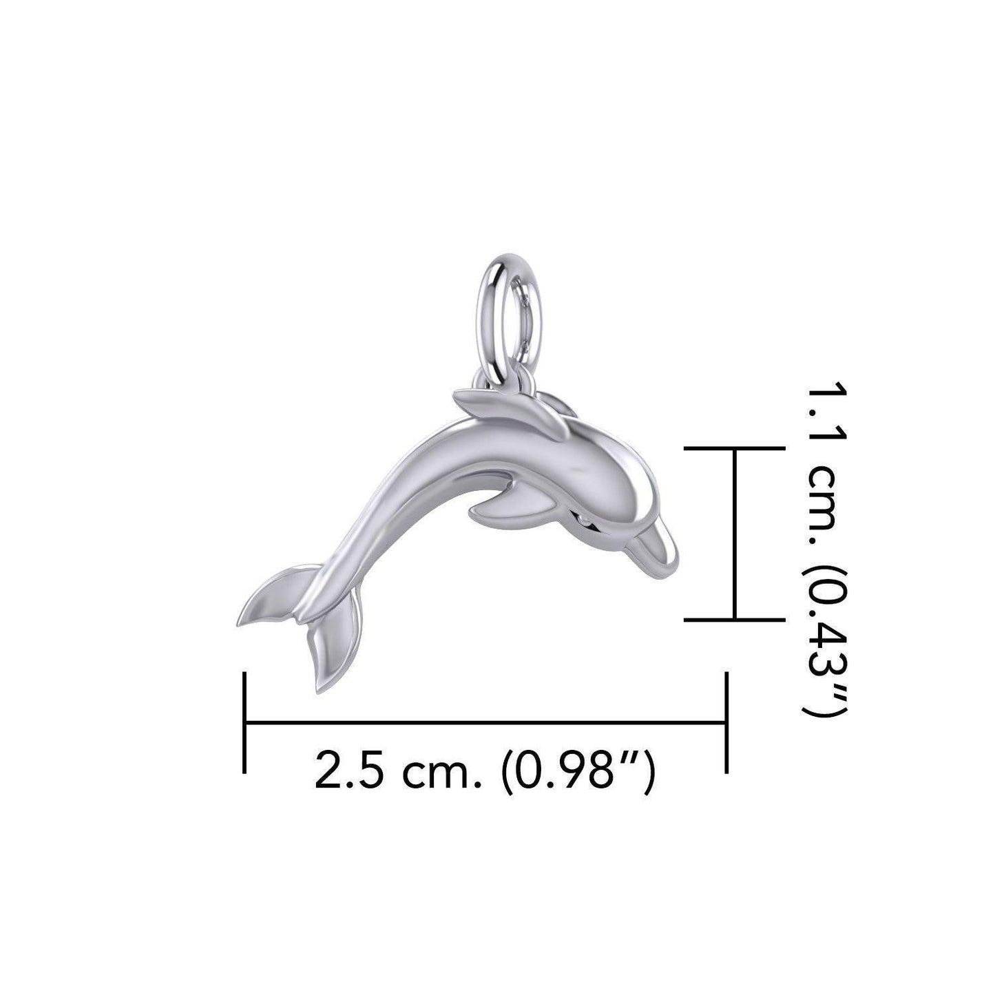 Oceanic Bonds Sterling Silver Friendly Dolphins Pendant by Peter Stone TPD6223 - Wholesale Jewelry