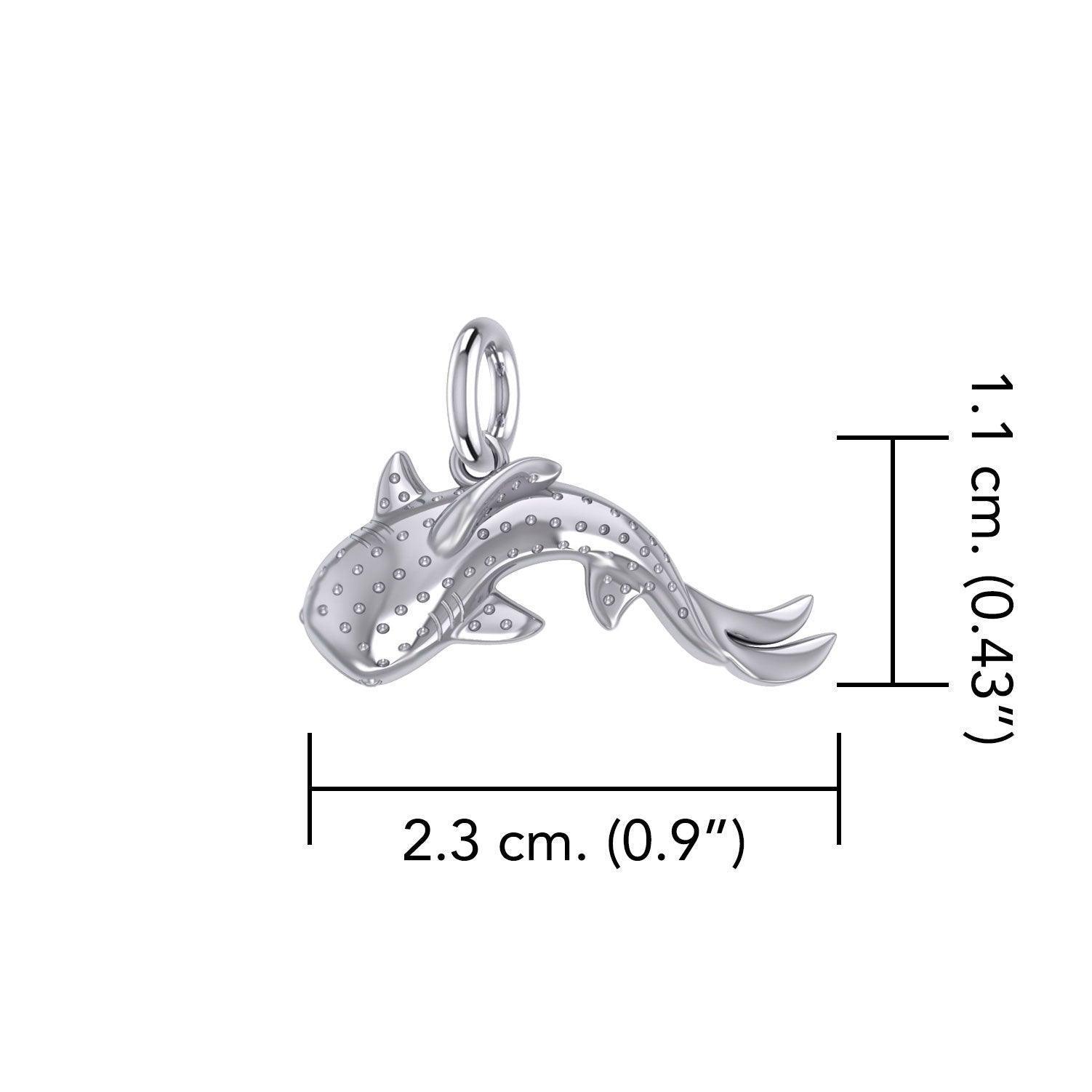 Marine Harmony Sterling Silver Whale Shark Pendant by Peter Stone TPD6224 - Wholesale Jewelry