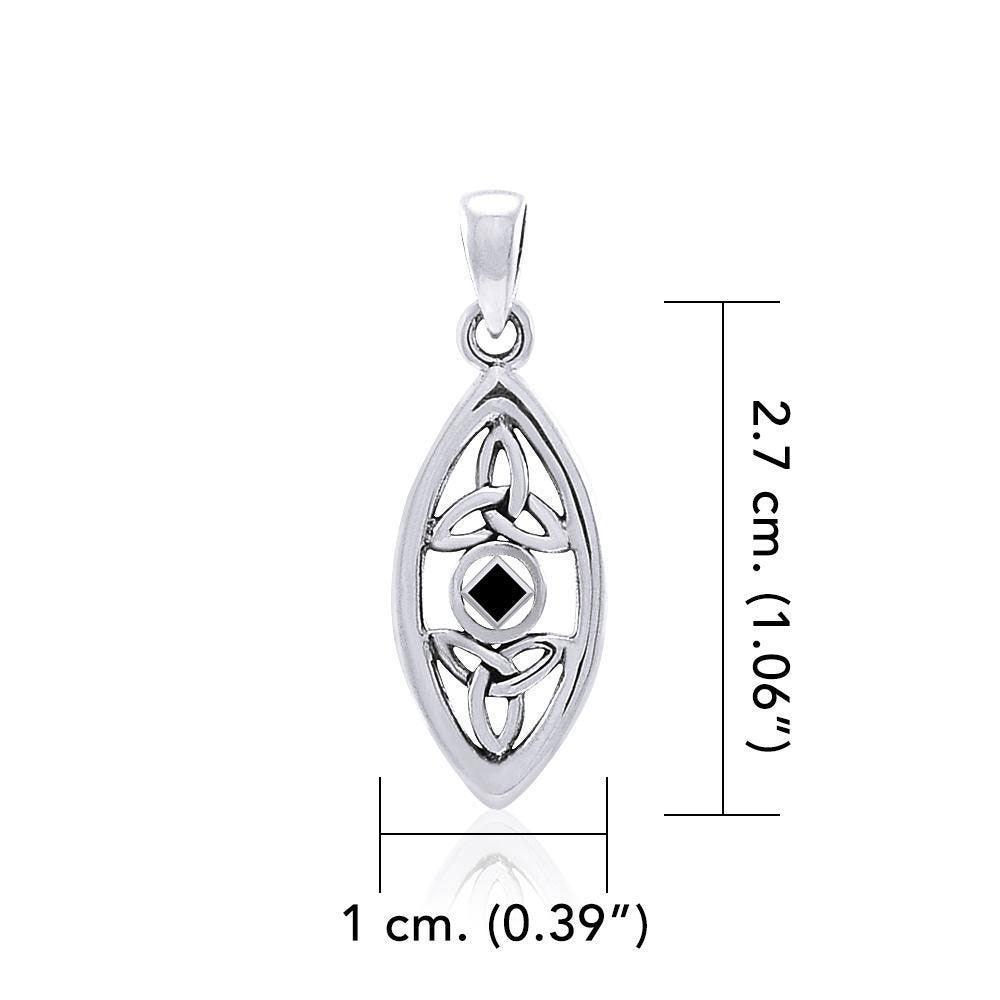 NA Recovery With Trinity Knot Silver Pendant TPD6238 - Wholesale Jewelry