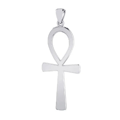 Large size 60 mm. Ankh Sterling Silver Pendant TPD6318