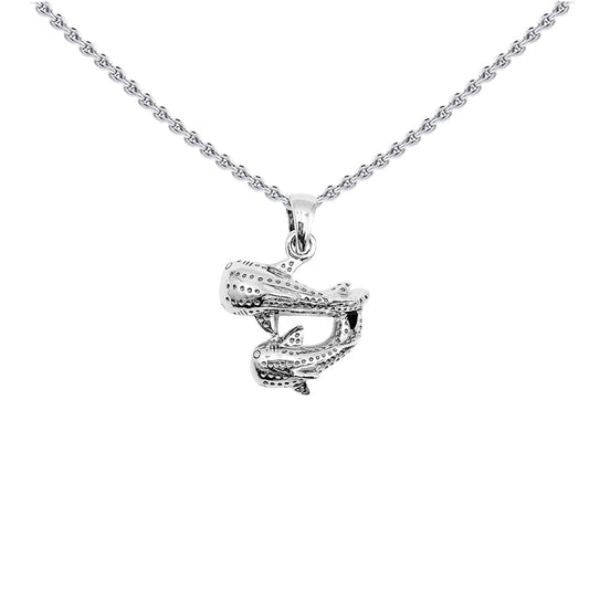 DiveSilver Double Whale Shark Sterling Silver Pendant TPD6351