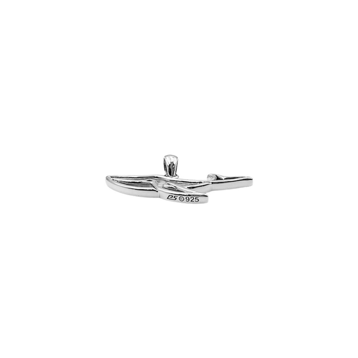 Whale Minimal One Line Sterling Silver Pendant TPD6368
