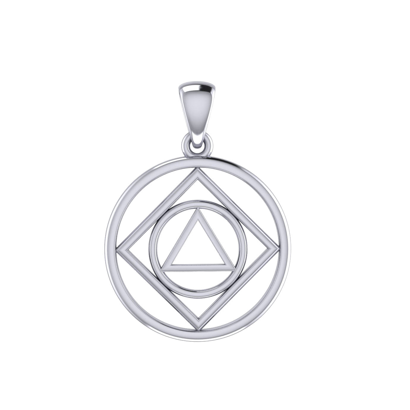 Double Recovery NA and AA Sterling Silver Pendant TPD6370